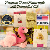 Gift Basket Village Easter Sweets Gift Basket Pre Filled Easter Basket Ideas for Kids & Adults with Candy, Plush Flamingo, Cocoa, and Cookies, Teenage