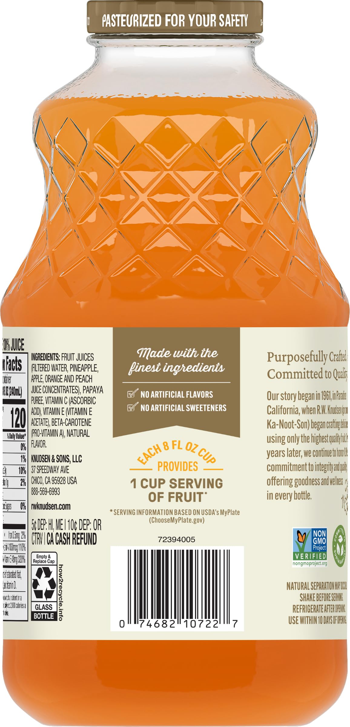 R.W. Knudsen Family Simply Nutritious Morning Blend Beverage, 32 Ounces