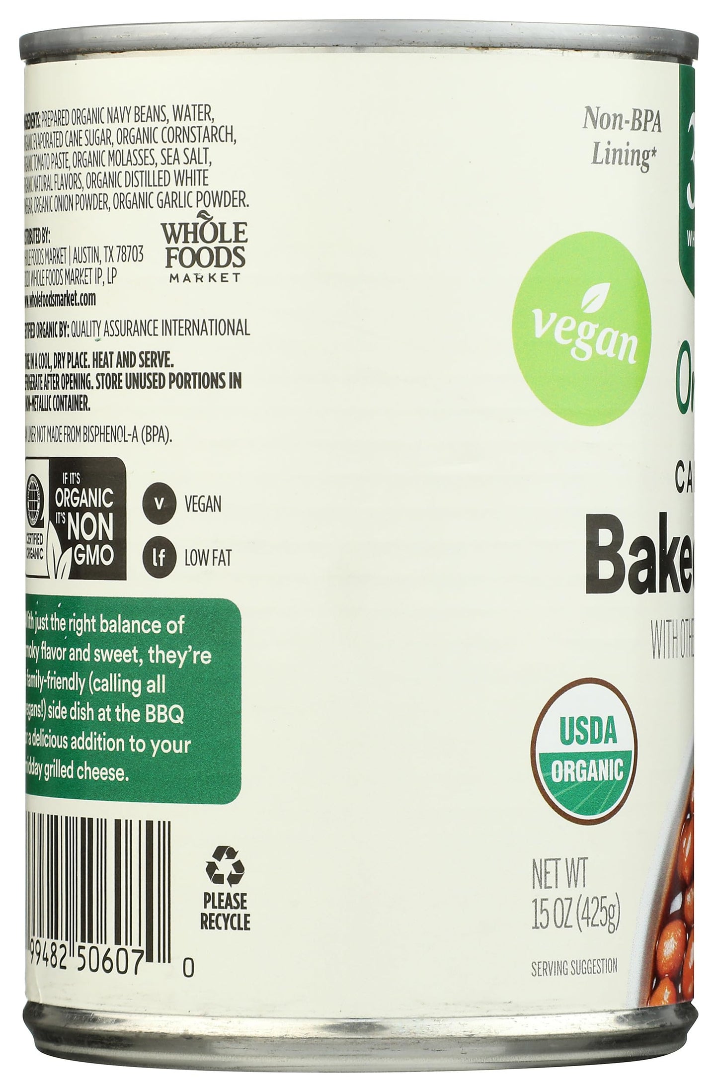 365 By Whole Foods Market, Organic Baked Beans, Campfire Style, 15 Ounce