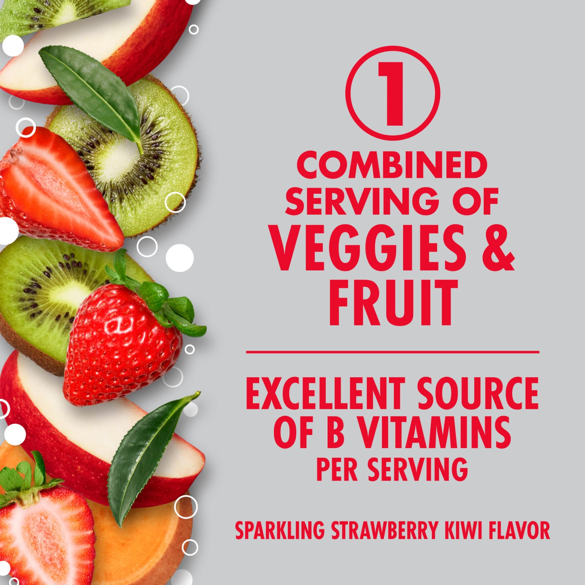 V8 +Energy Sparkling Strawberry Kiwi Juice Energy Drink, 11.5 fl oz Can (4 Pack)