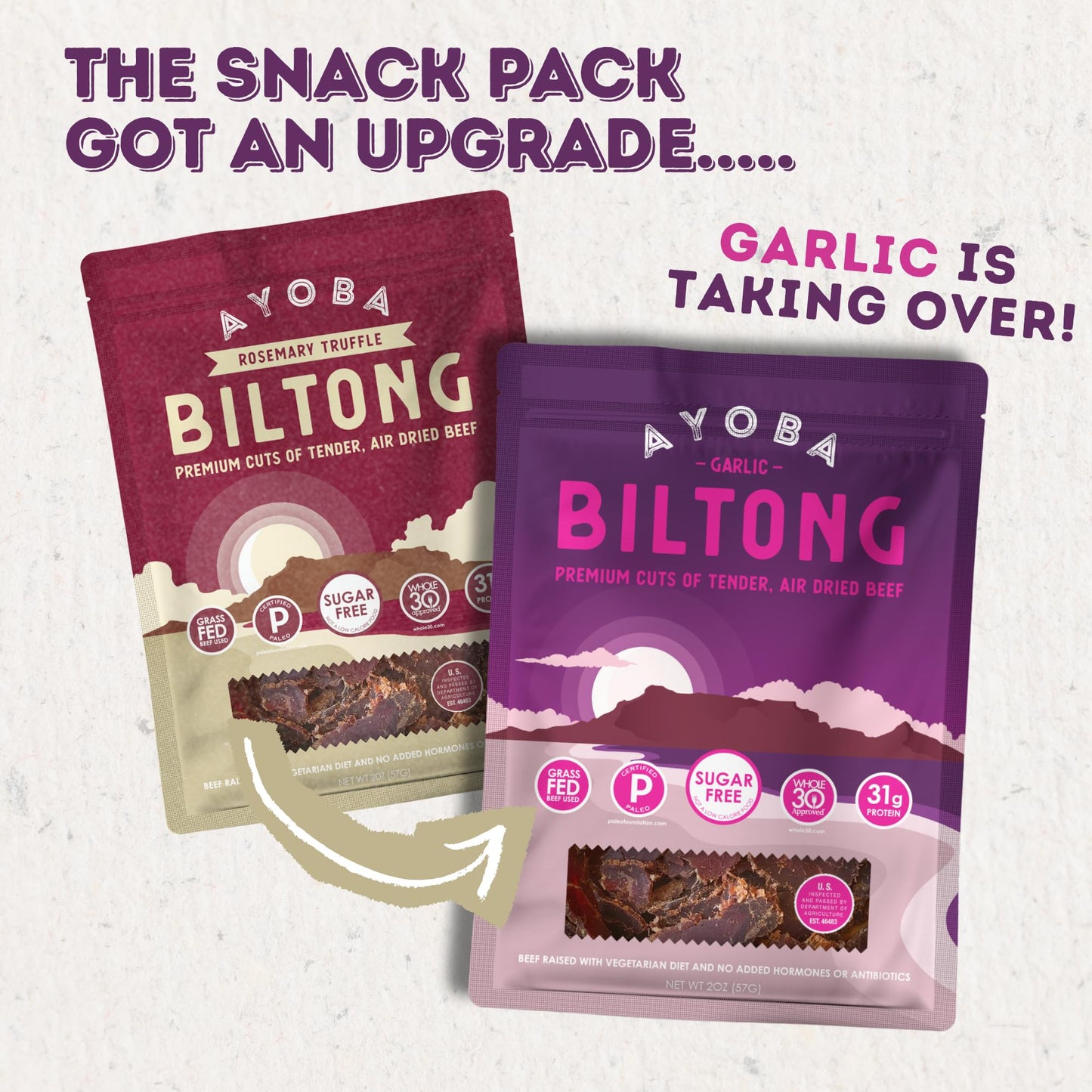 Ayoba Grass Fed Beef Biltong Slices, Variety Pack (2 Ounce, Pack of 3) - Authentic South African Protein Snacks - Keto-Certified,Paleo-Certified