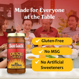 Sun Luck All-Natural Duck Sauce 7 oz Bottle - Sweet & Tangy Chinese-Style Dipping Sauce for Egg Rolls, Wontons & Appetizers; Great Glaze for Chicken