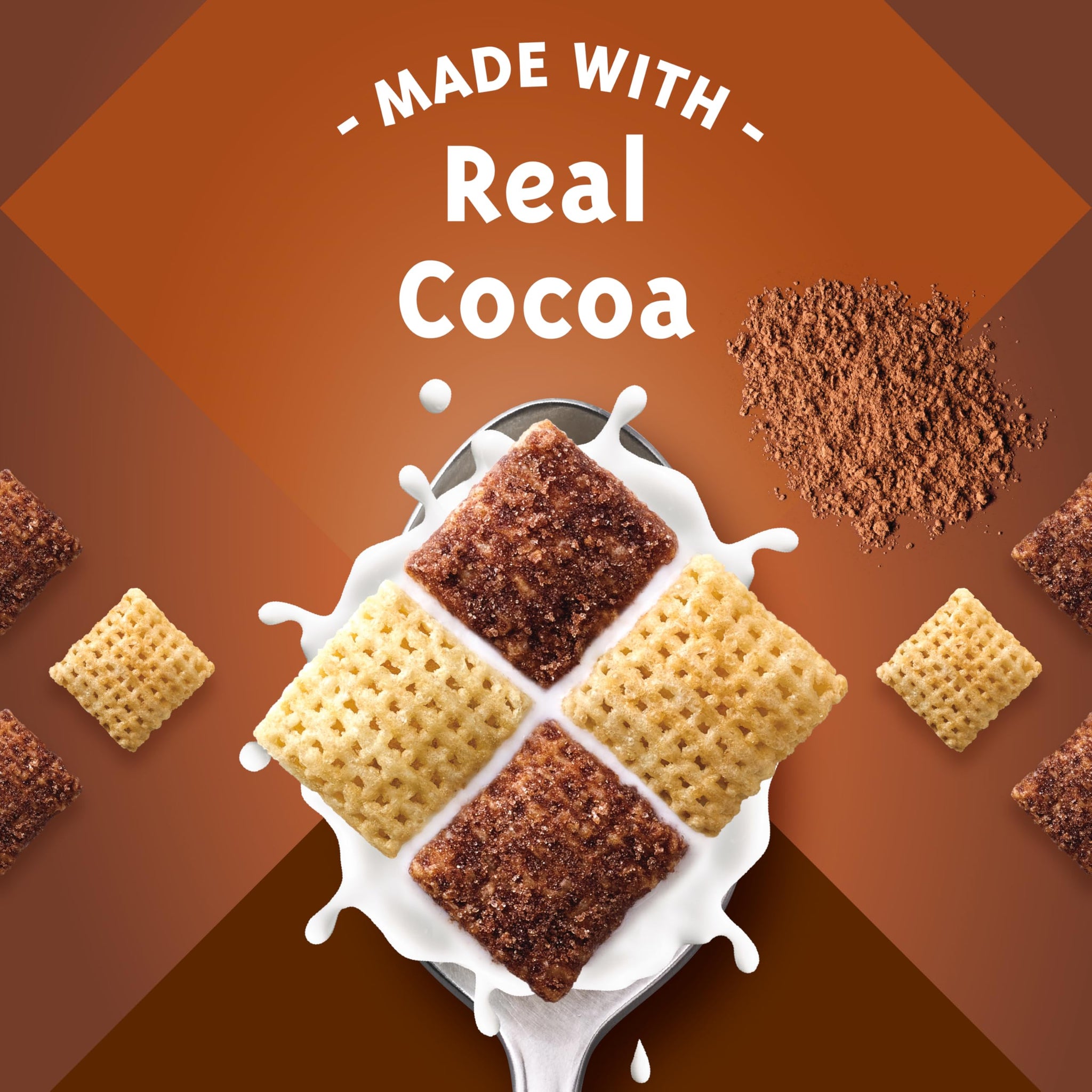 Chocolate Chex Cereal, Gluten Free Breakfast Cereal, Made with Whole Grain, 12.8 oz