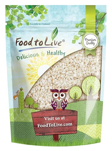 Food to Live Italian Arborio Rice, 5 Pounds - Short Grain White Rice, Superfino Grade, Vegan, Kosher, Bulk, Ideal for Creamy Risottos and Other Italian Dishes