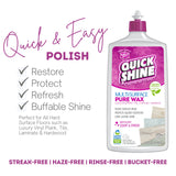Quick Shine Pure Floor Wax 27oz | A Buffable, Waterproof Finish for Regular and Hardwood Floors | Restore Protect Refresh
