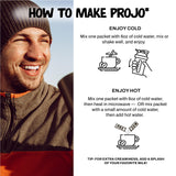 Projo* Power Coffee - Instant Coffee with 11g Protein - Grass-Fed Hydrolyzed Bovine Collagen & 175mg Caffeine - Mocha Latte Flavor - Organic - Energy