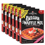 Classique Fare Belgian Waffle Mix - Makes Light and Crisp Waffles, Pancakes, Muffins and Crepes - Works with Griddle Maker - Fast and Fresh Breakfast Foods - 1 Pound (Pack of 6)