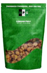 NPG Dried Longan Pulp 16 Oz, Meat Fruit, Gui Yuan, Lung Gan, No Additives, Edible, Perfect for Teas, Snacks, Desserts, Cooking, Premium Quality