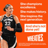 Wheaties Cereal, Breakfast of Champions, A'ja Wilson Cereal Box, 100% Whole Wheat Flakes, Good Source of Fiber, 15.6 oz