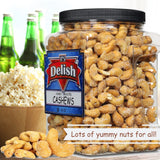 Honey Roasted Cashews by It's Delish, 36 Oz Reusable Jumbo Container | Gourmet Cashew Nuts in Honey Sugar Coating, Sweet & Heart Healthy Salted Nut
