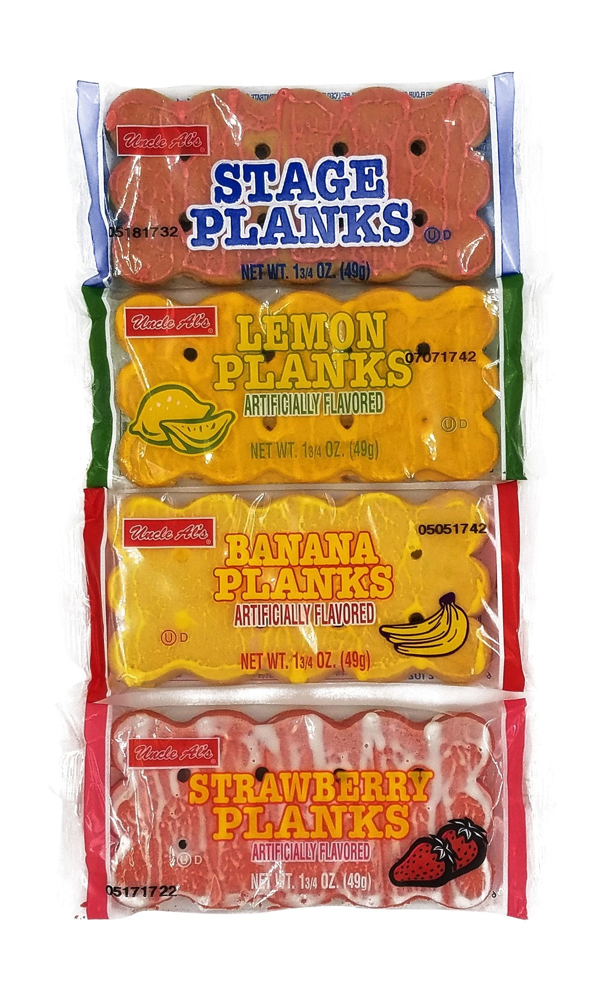 Uncle Als Stage Planks Variety Pack (Original, Banana, Lemon, and Strawberry)