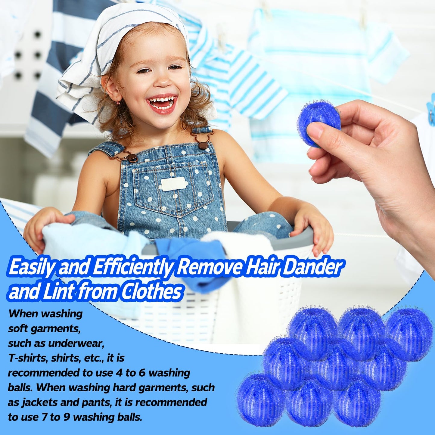 Pet Hair Remover for Laundry, Reusable Dog & Cat Hair Remover Tool, Effectively Removes Pet Hair, Lint and Dander from Bedding and Clothing, Suitable
