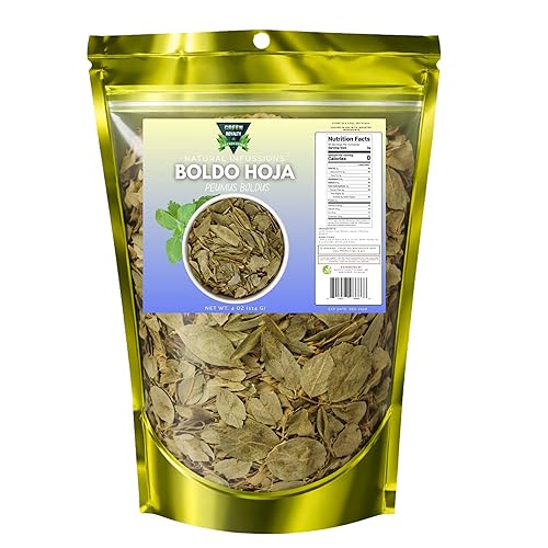 Green Royalty Boldo Hoja (Boldo Leaf) - Natural Dried Boldo Leaves for Herbal Tea & Infusions - Caffeine Free, Non-GMO - 4 oz (114 g)