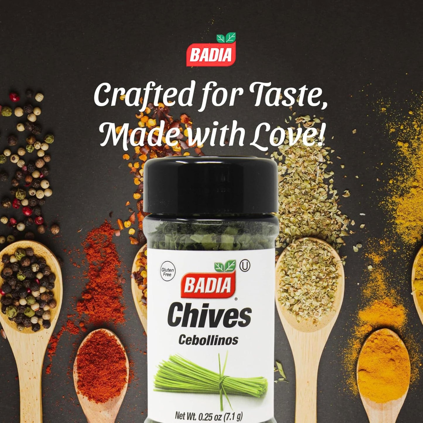 Badia Dried Chives, 0.25 oz - Premium Air-Dried Chives - Fresh & Flavorful for Soups, Salads, Eggs, Dips, and More - Sealed for Freshness