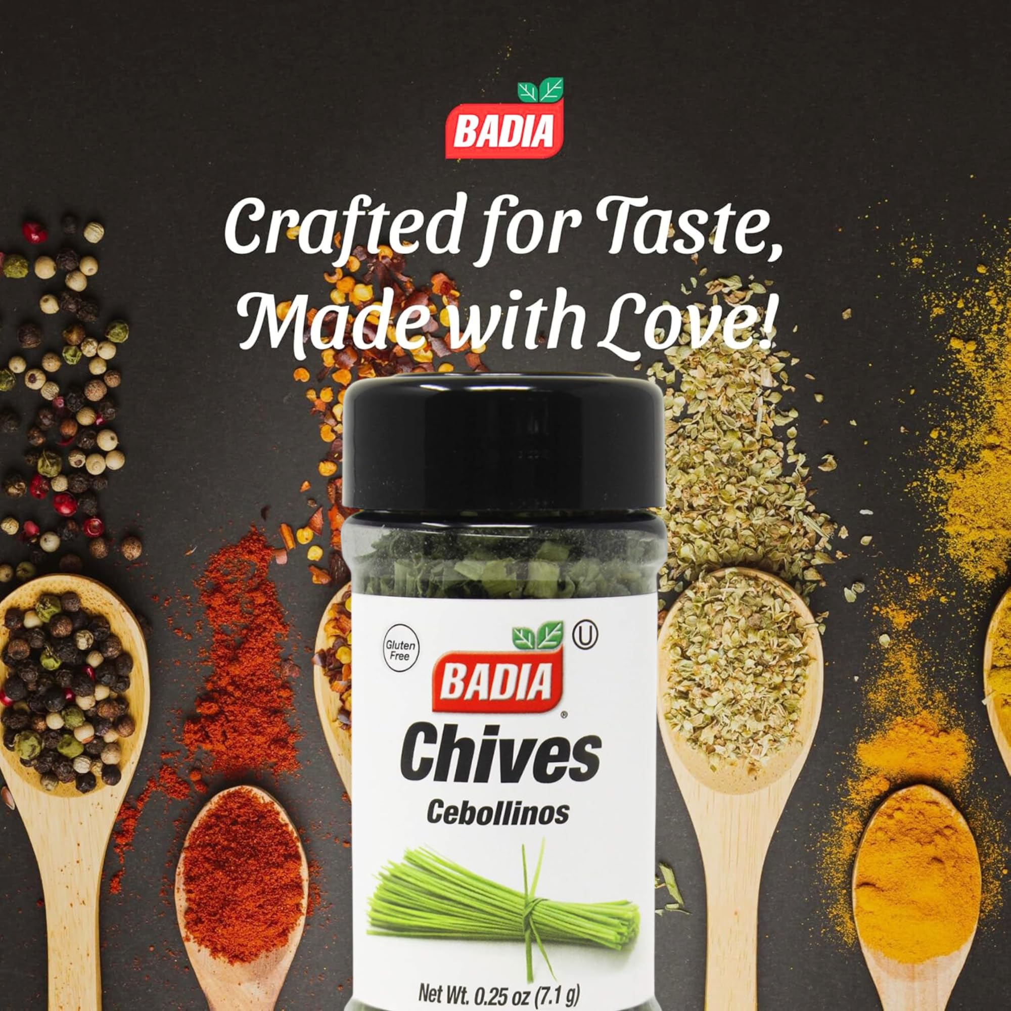 Badia Dried Chives, 0.25 oz - Premium Air-Dried Chives - Fresh & Flavorful for Soups, Salads, Eggs, Dips, and More - Sealed for Freshness
