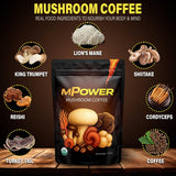 FuelMPOWER Mushroom Coffee USDA Organic - Adaptogenic 6 Mushroom Blend with Lion’s Mane, Cordyceps, Reishi & Turkey Tail - Smooth Energy, Focus & No