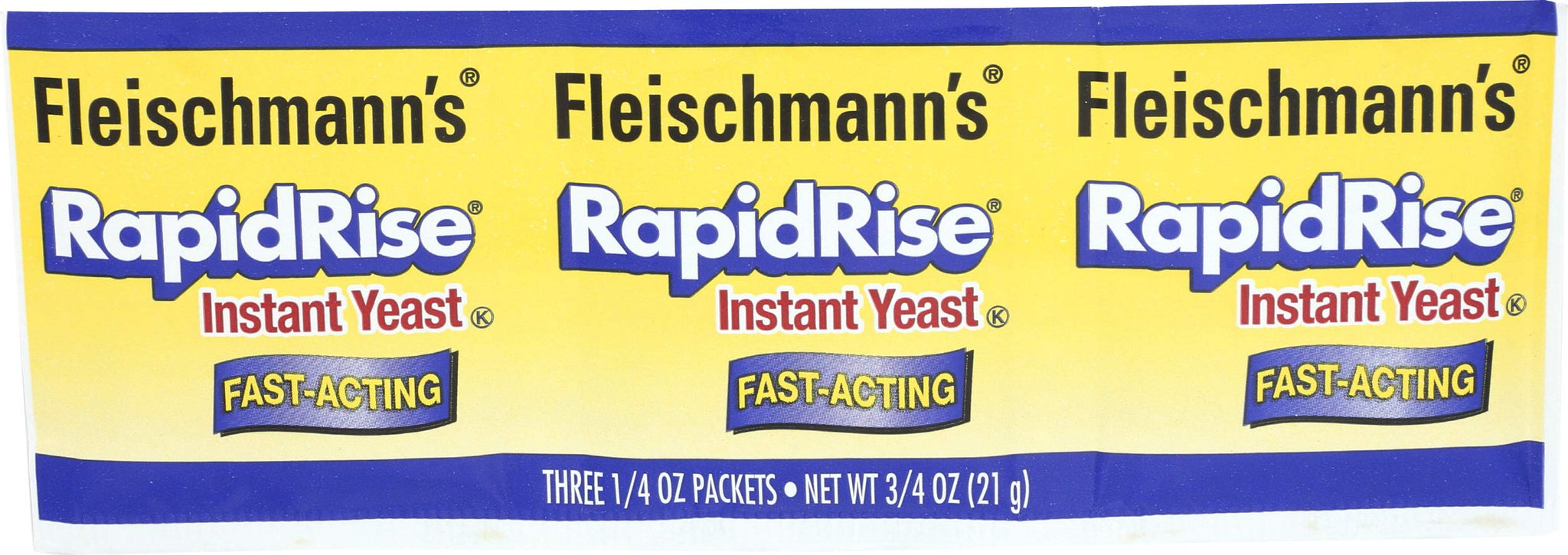 FLEISCHMANNS YEAST Rapid Rise Yeast, 0.25 OZ