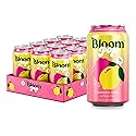Bloom Pop Prebiotic Soda 12 Pack, Raspberry Lemonade Flavor, 12oz Cans | Prebiotic Soda for Gut Health, Low Calorie Soda, No Caffeine, Healthy Soft