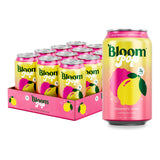 Bloom Pop Prebiotic Soda 12 Pack, Raspberry Lemonade Flavor, 12oz Cans | Prebiotic Soda for Gut Health, Low Calorie Soda, No Caffeine, Healthy Soft