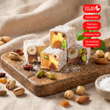 HazerBaba Coconut Dusted Turkish Delight Candy,%15 Nut-Rich,7oz(Pack of 1)