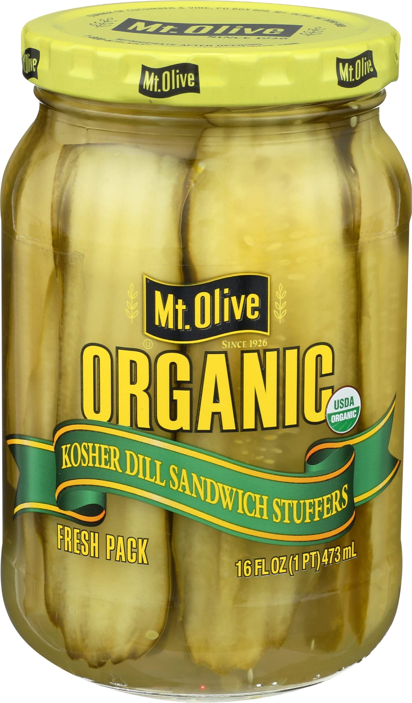Mount Olive Organic Dill Sandwich Stuffers, 16 FZ