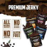 Beef Jerky Variety Pack | 5 Flavors & Up to 36g Protein Per Bag | Exceptionally Tender, Bold Flavors, USA Made, High Protein Carnivore Snacks | Jerky