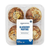 Amazon Grocery, Blueberry Muffins, 14 Oz, 4 Ct, Frozen