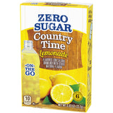 Country Time Zero Sugar Lemonade Naturally Flavored Powdered Drink Mix, 6 ct On-the-Go Packets