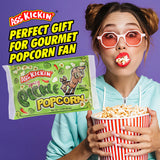 ASS KICKIN' Spicy Pickle Microwave Popcorn Bags - 3 Packs - Ultimate Spicy Pickle Gourmet Popcorn Gift - Makes a Great Movie Theater Popcorn or Snack