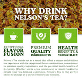 Nelson's Tea American Apple Pie - Caffeine Free, Herbal Loose Leaf Tea, Curated Blend with Cinnamon, Apple Pieces, Rooibos, and Marigold Petals