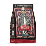 Bones Coffee Company White Russian, Cream and Cocktail Flavored Coffee, Medium Roast Low Acid Arabica Beans Compatible with Auto drip and French Press