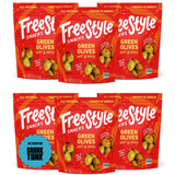 Freestyle Snacks Olive Snack Packs - As Seen on Shark Tank - Fresh Pitted Green Olives, Grown in Greece, All Natural, Non-GMO, Sugar-Free, Keto