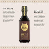 San-J - Organic Shoyu Soy Sauce - Made with Wheat and Whole Soy - Specially Brewed - 20 oz. Bottles - 2 Pack