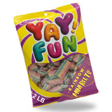 Halal Sour Rainbow Belt Bites | 2 Pound Bag | Halal Sour Mini Rainbow Belt Candy | Snack Size Bulk Gummy Candy for Sharing, Parties & Events, Candy
