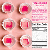 HazerBaba Turkish Delight Rose Candy, 8.8oz (Pack of 1), Vegan Snack Box