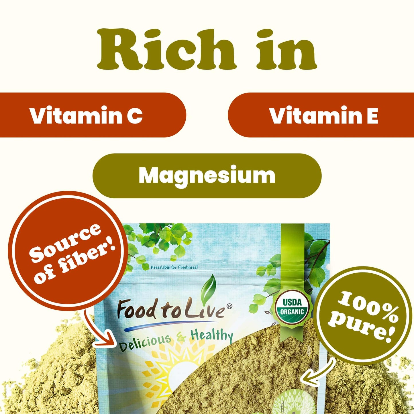 Food to Live - Organic Fennel Seed Powder, 5 Pounds - Aromatic & Versatile Flavor. Pure & Non-GMO. Rich in Vitamins & Fiber. Ground Spices. Kosher