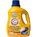 ARM & HAMMER Baking Soda Fresh Liquid Laundry Detergent, Sparkling Fresh Scent, 110 Loads, 110 Fl Oz