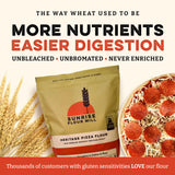 Sunrise Flour Mill USDA Organic Heritage Pizza Flour - 5 lbs | Milled from Hard Red Wheat | Easier to Digest with Less Bloating | No Bleaching or