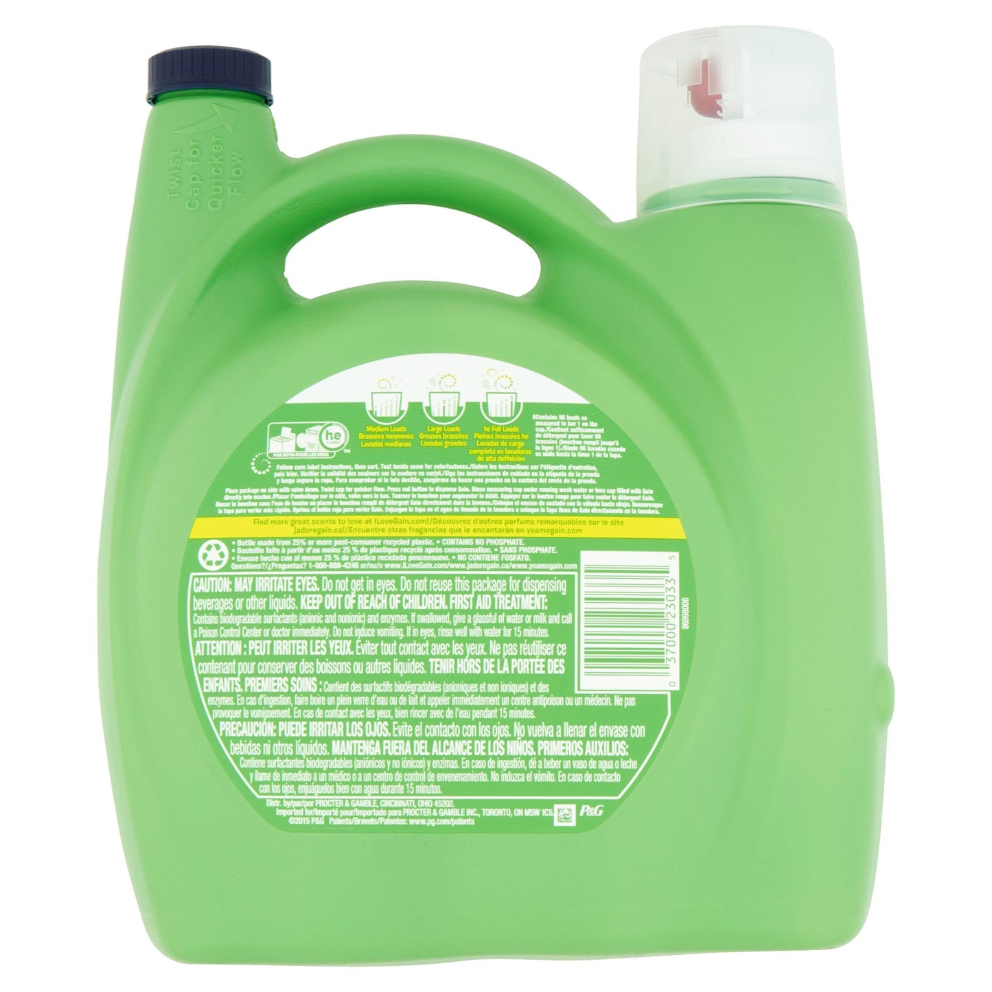 Gain Original Scent Liquid Laundry Detergent, 150 Fluid Ounce - 4 per case.