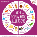Homefree Treats You Can Trust Gluten Free Mini Cookies, Single Serve, Variety Pack (Pack of 30)