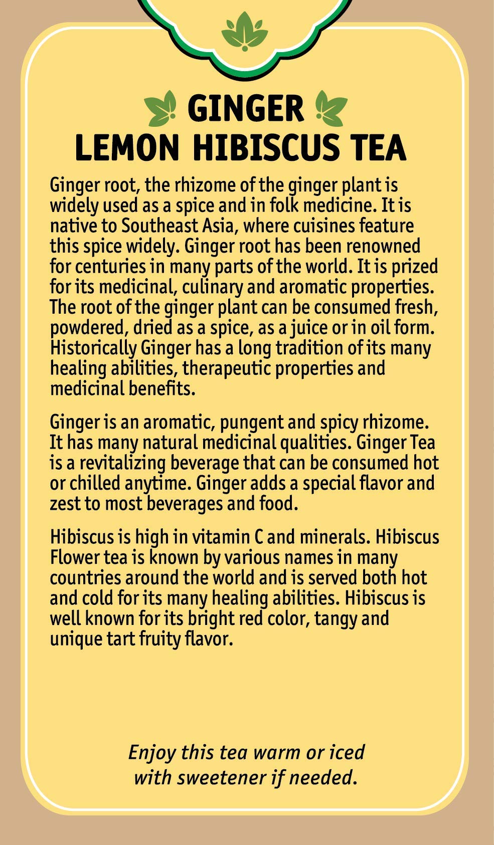 Herbal Cup Ayurveda Ginger Tea, No Caffeine Organic Herbal Teas (Organic Lemon Hibiscus, 16 Count (Pack of 6))