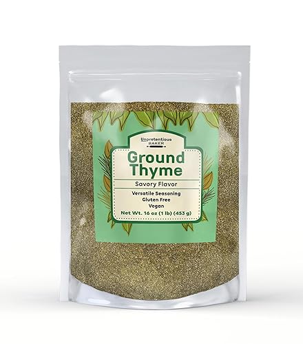 Unpretentious Ground Thyme, 1 lb, Versatile Seasoning, Savory Flavor, Soups & Sauces