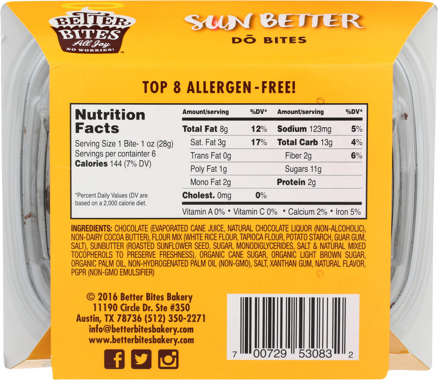 Better Bites, Cookie Sun Better, 6 Ounce
