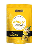 Bali's Best Ginger Chews, Zesty Lemon Flavor, 5.08 Oz, Individually Wrapped Soft Candy, Made with 100% Real Ginger, Digestive Health Support, Upset
