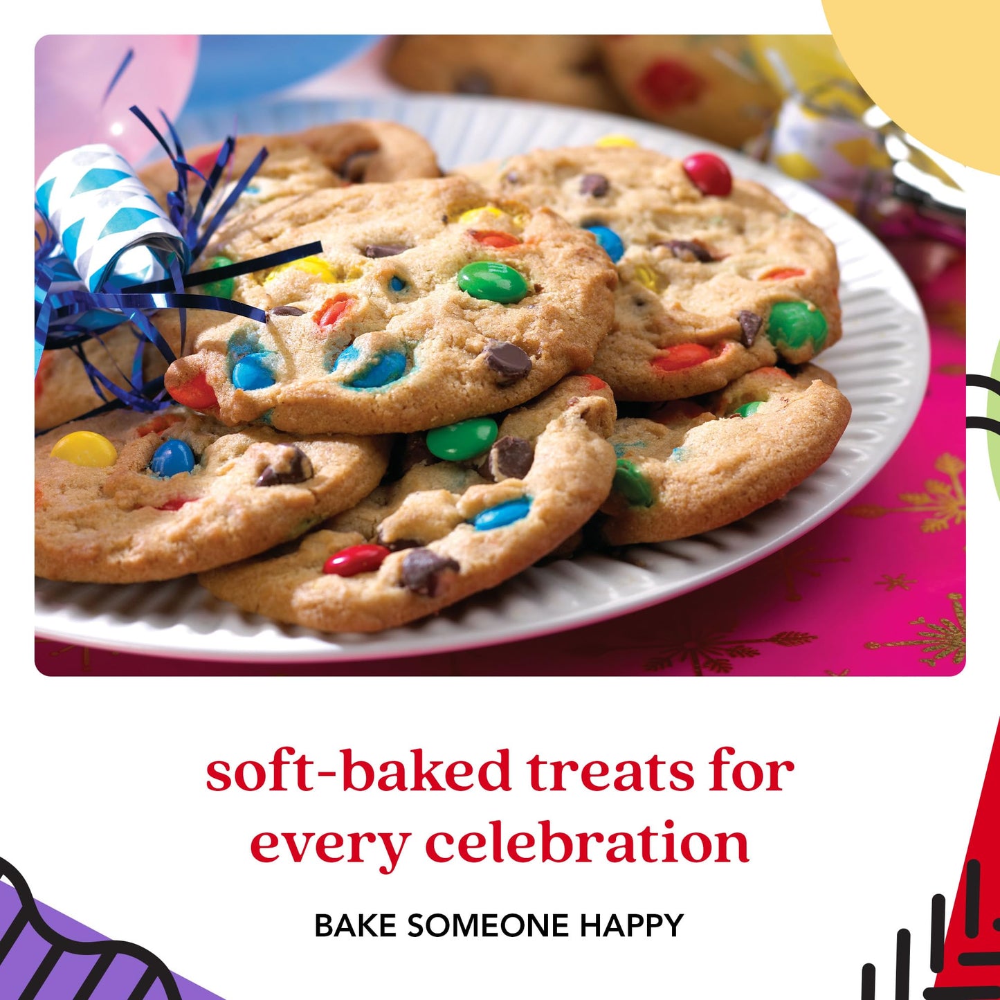 David's Cookies Fresh Baked Candy Cookies Gift Basket - 1lb Gourmet Dessert Tin - Soft and Chewy Sweet and Crunchy Cookies for Holiday, Birthday