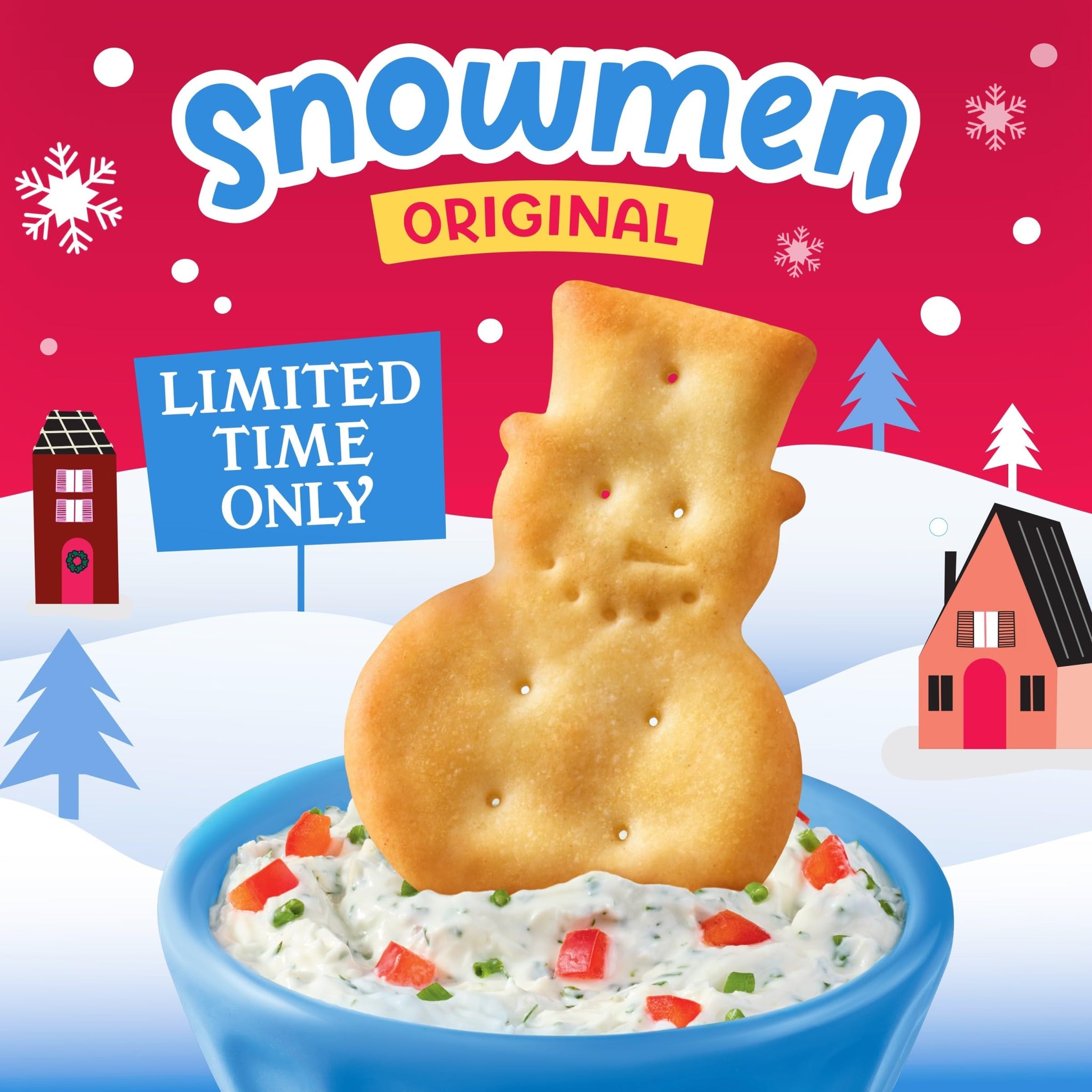 Town House In Bloom Oven Baked Crackers, Original, Party Snacks, Spring, 11oz Box (1 Box)