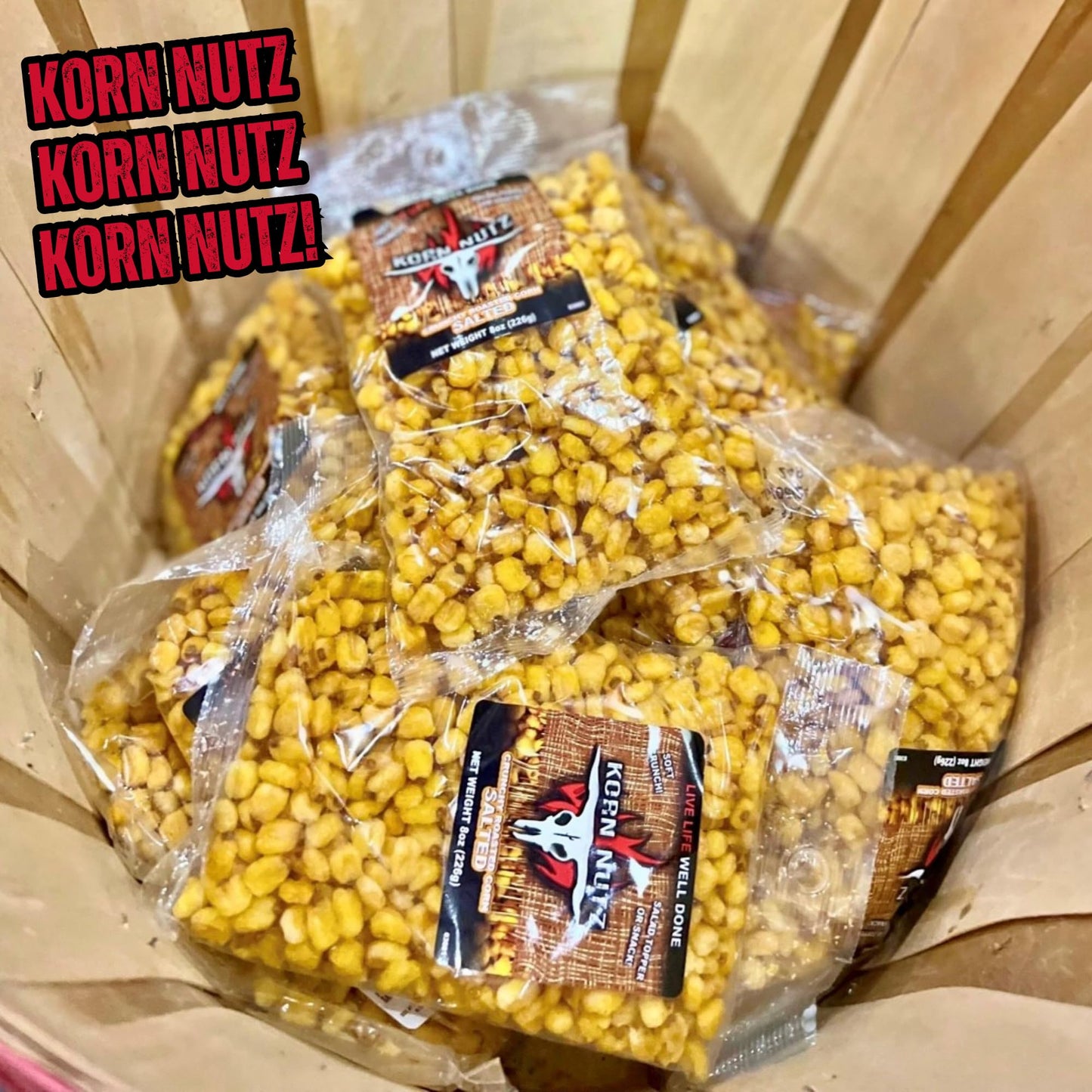 Irresistibly Crunchy Salted Corn Kernels - Deliciously Toasted & Salted Snack - Perfect for Game Day, Parties & Anytime Munching - Korn Nutz by