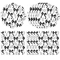 Actoridae 40PCS Black Bow Paper Plates and Napkins Set - Disposable Black and White birthday Party Supplies for Girls & Women, Coquette Birthday
