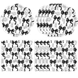 Actoridae 40PCS Black Bow Paper Plates and Napkins Set - Disposable Black and White birthday Party Supplies for Girls & Women, Coquette Birthday