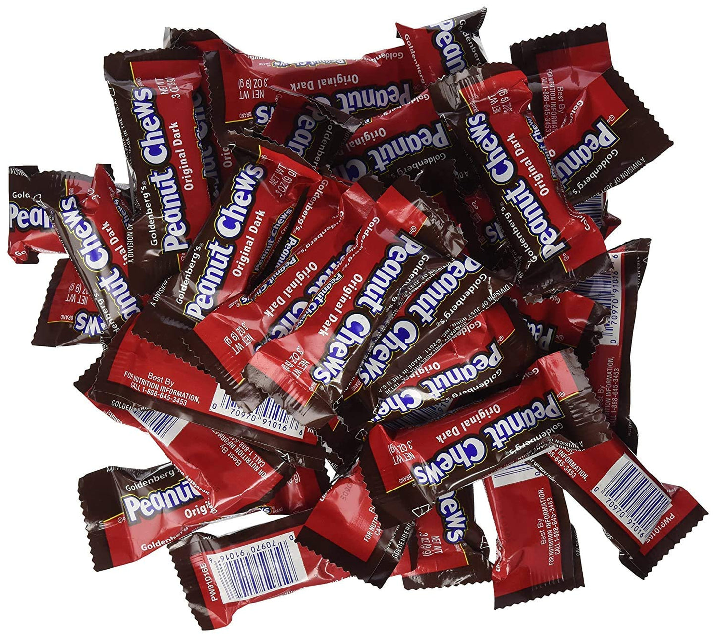 Goldenberg Peanut Chews - Bulk bag 225 count (0.3oz pieces)